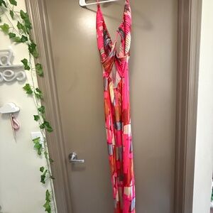 Long Multi-Color Pink Dress